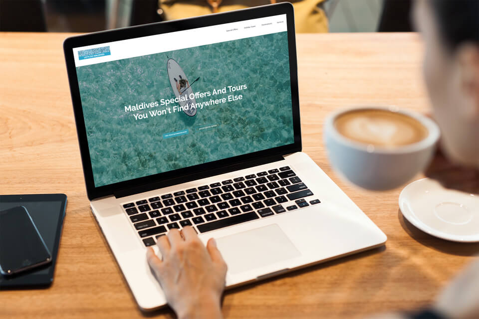 lets go maldives website design
